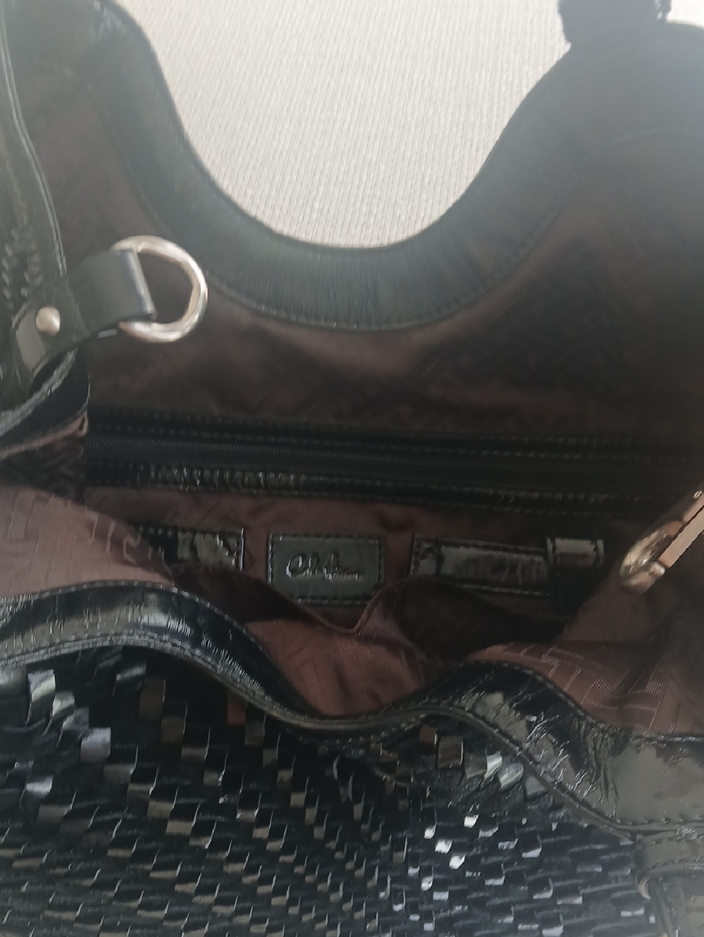 Cole Haan Black Woven Shoulder Bag - Picture 3 of 4